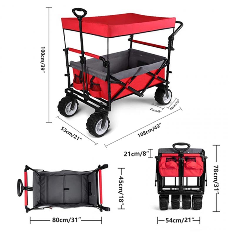 Multifunktionaler Outdoor-Gartenwagen