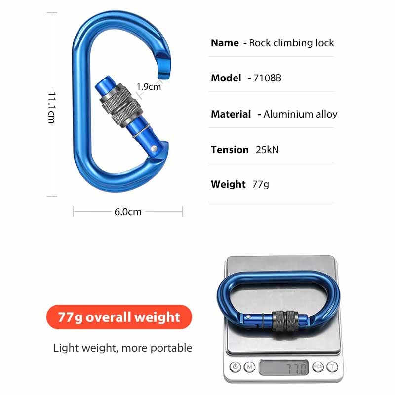 25 kN Metallkarabiner