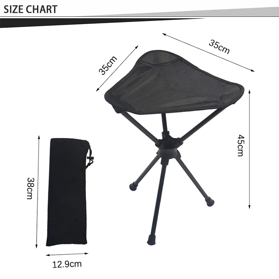 Drehbarer Campingstuhl aus Aluminium