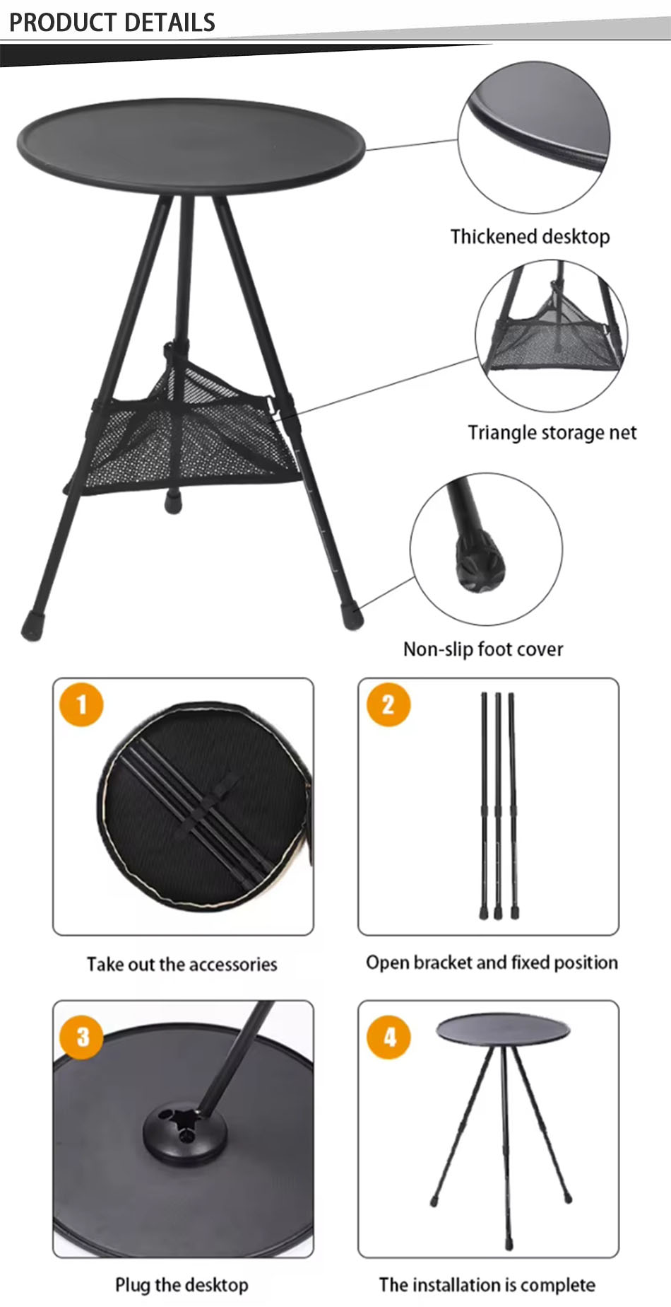 zusammenklappbarer Campingtisch