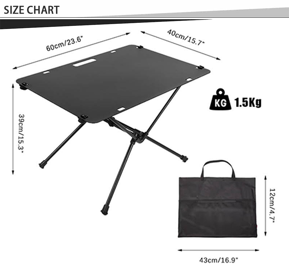 Robuster, ultraleichter Campingtisch