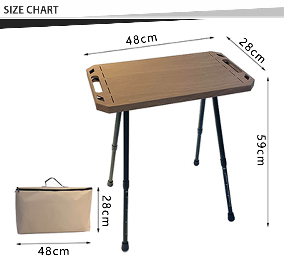 Rostfreier Aluminium-Klapptisch