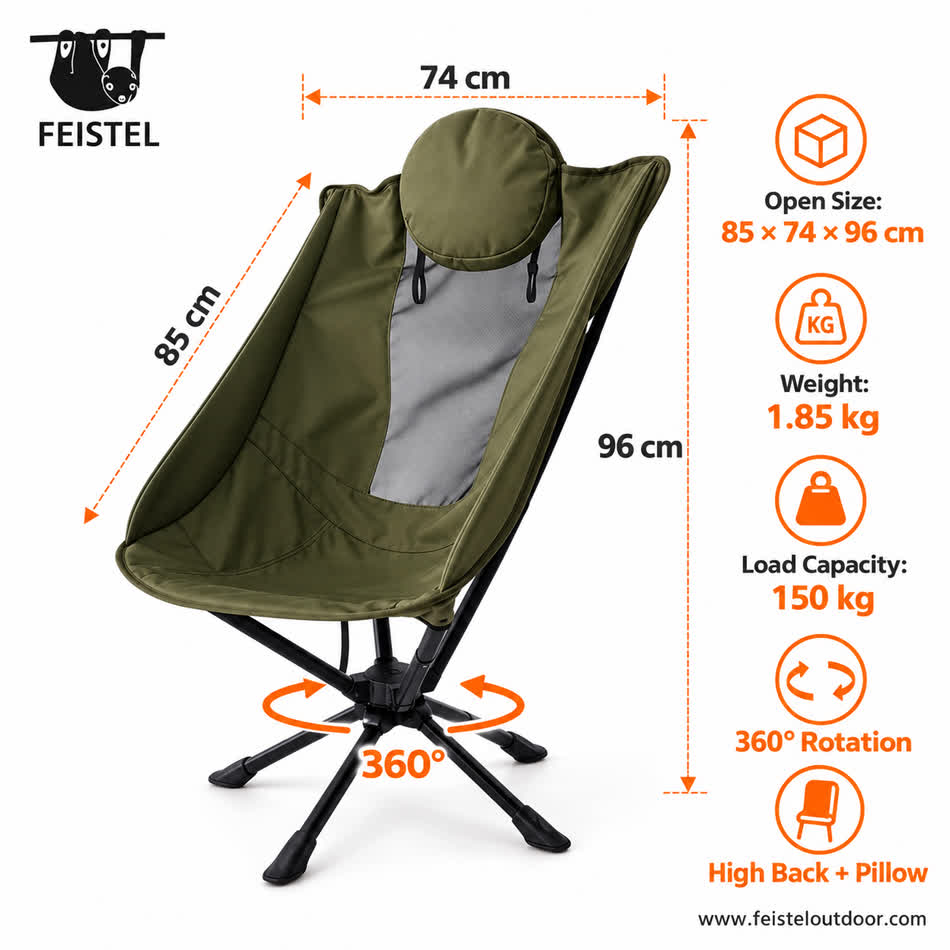 360° rotation Camping Chair
