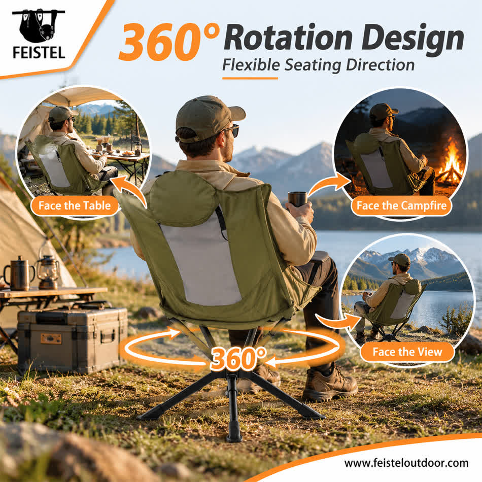 360° rotation Camping Chair