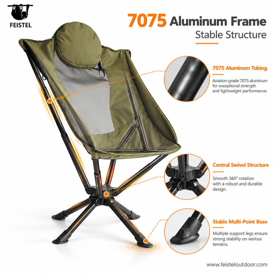 360° rotation Camping Chair