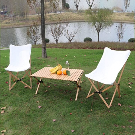 Outdoor-Klappstuhl aus Buche , Strand-Lounge-Holzstuhl für Camping , Backpacking-Picknick-Strand 