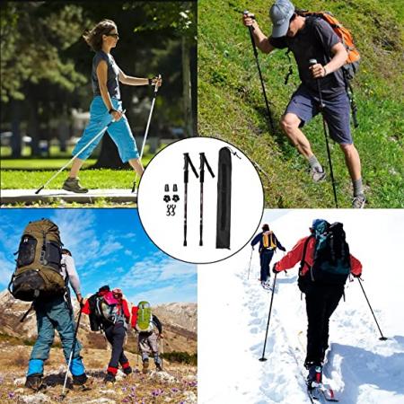 Liefern Sie zusammenklappbare Trekking-Wanderstöcke Trekking-Trail-Stöcke 