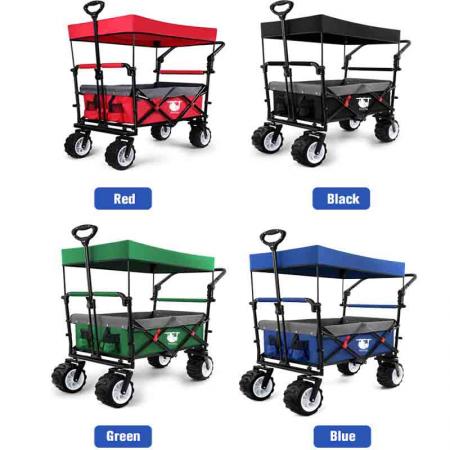 Outdoor Garden Trail Faltbarer, zusammenklappbarer Allzweckwagen für Kinder mit austauschbarer Abdeckung 