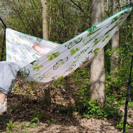 2022 Amazon Hot Double Outdoor Camping Nylon Hängematte Fallschirm Hängematte für 2 Personen 