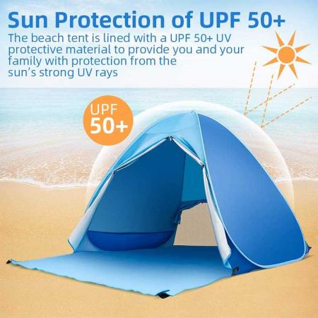 UPF 50+ Sonnenschutz, sofort tragbares Baby-Strandzelt 