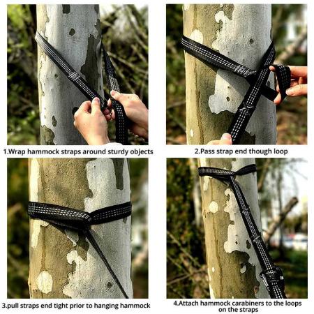 Hängemattengurte für Bäume Strapazierfähige Hängemattenbaumgurte für Reisecamping im Freien 
