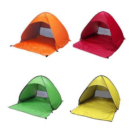 Outdoor-Zelt Anti-UV-Strandschattenschutz Strandüberdachungszelt Sonnenschutz für 2-3 Personen 
