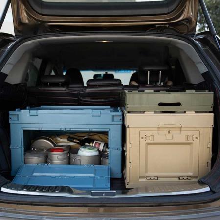 Vorratsbehälter mit Deckel 30 l faltbare Vorratsbox Kisten Aufbewahrungsboxen aus Kunststoff 