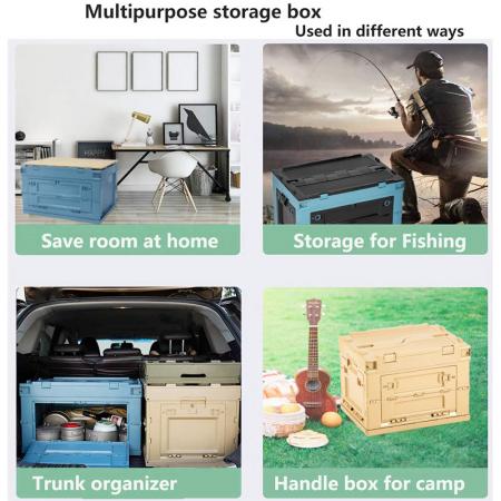 Amazon Hot Camping Faltbare Aufbewahrungsbox aus Kunststoff & Mülleimer Faltbare Aufbewahrungsbox 20L 28L 50L 65L 80L 