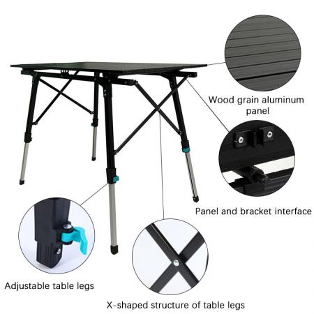 höhenverstellbarer tisch aluminium tisch höhenverstellbarer klapptisch camping outdoor leichtgewicht für camping strand hinterhöfe grillparty 