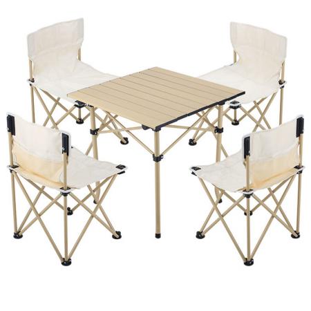 Klappstuhl und Tisch mit Stühlen tragbarer Picknicktisch Sitze Stühle Esstisch für Rasengarten im Freien 