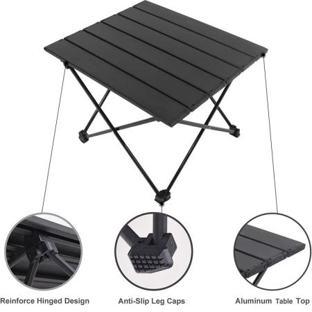 ultraleichter klappbarer Strandtisch tragbarer Campingtisch mit Aluminium-Tischplatte und Tragetasche 