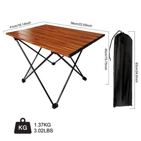Kleiner klappbarer Campingtisch, zusammenklappbarer faltbarer Picknicktisch in einer Tasche 