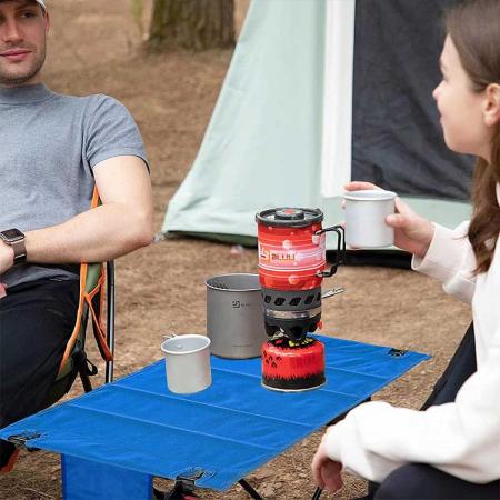 klappbarer Outdoor-Tisch kompakter leichter kleiner klappbarer Rolltisch für Outdoor-Picknick-Strand-Camping-Grillpartys 