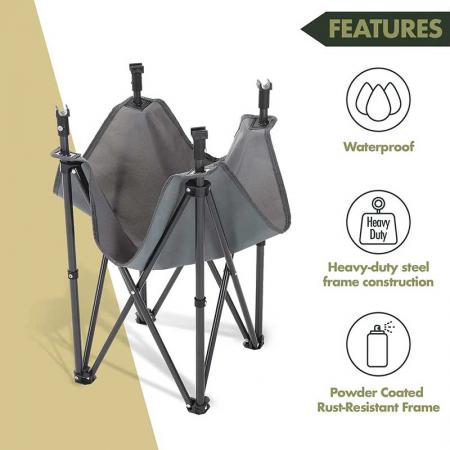 Klappbarer Campingtisch Schwerlast-Tragbarer Klapptisch 4-Tassen-Rundtragekoffer Stahlrahmen aus hochwertigem 600D 