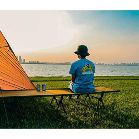 Amazon heißer Verkauf 2022 Armee Klappbett tragbares Camping ultraleichtes Kinderbett bequemes Campingbett mit Tragetasche für den Außenbereich 