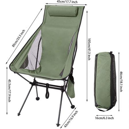Faltbarer Campingstuhl aus Stoff Faltbarer Mondstuhl Ultraleichter tragbarer Outdoor-Klappstuhl für Angeln im Freien 