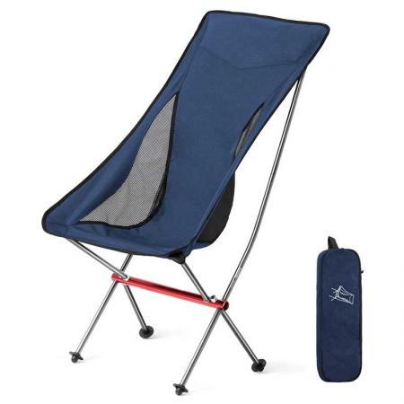 Outdoor-Klappstuhl Ultraleichter Campingstuhl Tragbare Strandstühle mit hoher Rückenlehne Klappbare Outdoor-Stühle für Outdoor-Camp 