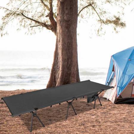 leichtes, kompaktes, tragbares, zusammenklappbares Campingbett mit Tragetasche 
