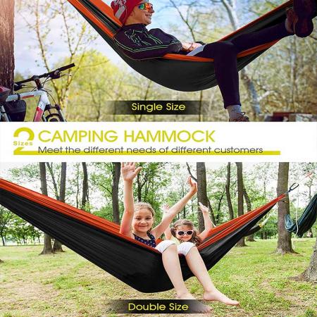 Faltbare Hängematte Camping-Hängematte aus Nylon mit Baumgurten und Karabinern für den Außenbereich 