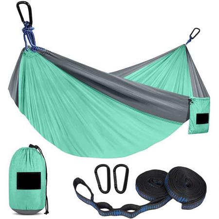Hängematte Camping Nylon tragbare Doppelhängematte Campingzubehör für den Außenbereich 