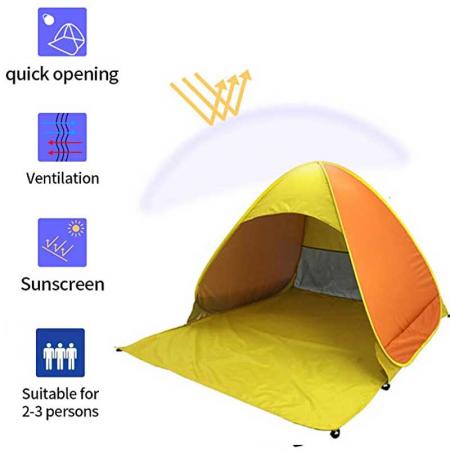 Anti-UV-Sofort-tragbares Zelt-Sonnenschutz-Pop-up-Baby-Strandzelt
 