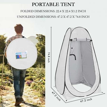 Duschzelt Sichtschutzzelt Camping tragbares Toilettenzelt Outdoor-Camp Badezimmer Umkleidekabine Doppelduschzelt
 