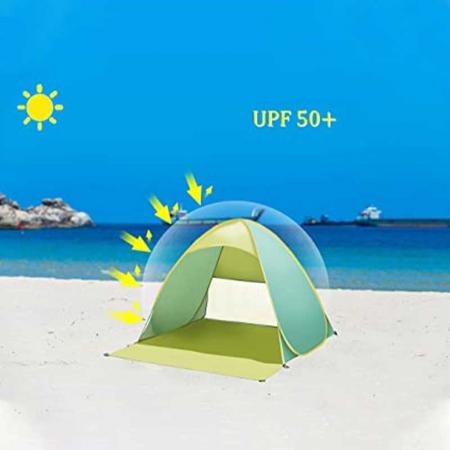 Pop-up-Strandzelt UPF 50+ Schutz Pop-up-Strandschatten-Sonnenschutz
 