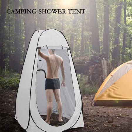 Duschzelt Sichtschutzzelt Camping tragbares Toilettenzelt Outdoor-Camp Badezimmer Umkleidekabine Doppelduschzelt
 