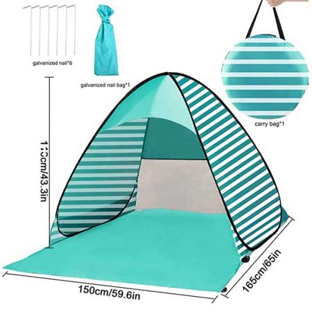 Picknickzelt mit UPF50+ für UV-Schutz Pop-up-Strandzelt
 