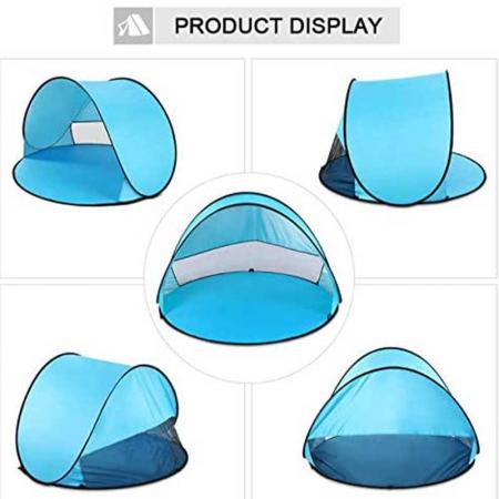 Sonnenschutzzelt Anti-UV-Sofortiges tragbares Zelt Pop-up-Baby-Strandzelt für 2-3 Personen
 