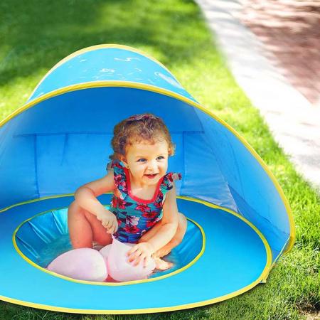 Pop-up-Babyzelt-Sonnenschutz mit Pool UPF 50+ Schutz für Babystrand im Freien
 