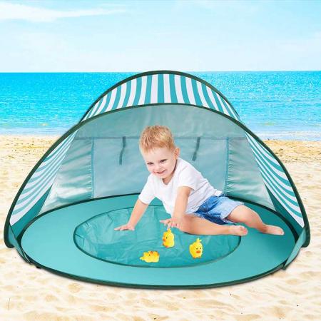 Baby-Strandzelt Baby-Poolzelt UV-Schutz Sonnenschutz tragbarer Mini-Pool
 