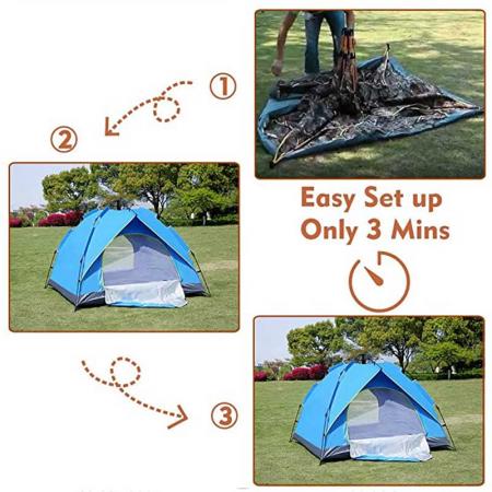 Wasserdichtes Campingzelt für 2-3 Personen im Freien, militärischer Strand, klappbares automatisches Popup-Sofortcampingzelt
 
