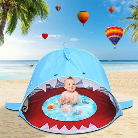 Baby-Strandzelt mit Pool UPF 50+ Strand-Sonnenschutz-Außenzelt für Babys und Kinder
 