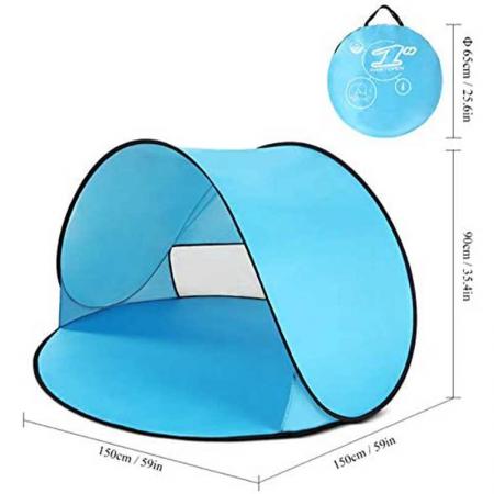 Sonnenschutzzelt Anti-UV-Sofortiges tragbares Zelt Pop-up-Baby-Strandzelt für 2-3 Personen
 