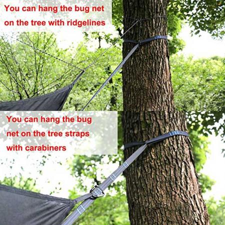 Moskitonetz Hängematte Camping Insektennetz mit Aufhängesystem hält draußen
 