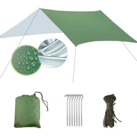 tragbare wasserdichte Campingplane Shelter Sonnenschirm Regenfliege Zeltplane
 