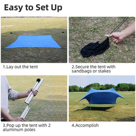 Pop-up-Strandzelt-Sonnenschutz im Freien für Campingausflüge, Angeln im Hinterhof oder Picknicks
 