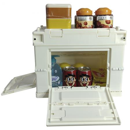 Faltbare Aufbewahrungsbox mit Deckel 50L Faltwagen tragbare Aufbewahrungsbox für Autopicknick
 