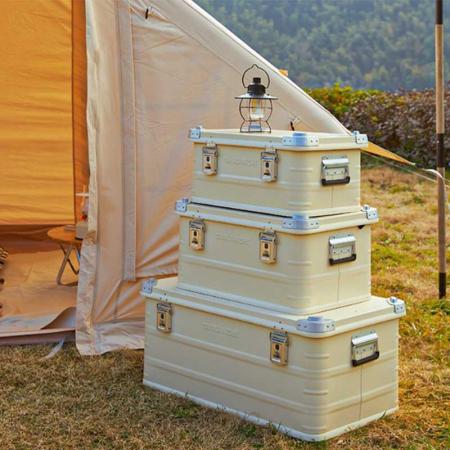 Aliminum Alloy Tote Aufbewahrungsbox Camping Aufbewahrungsbox Container für Camping 