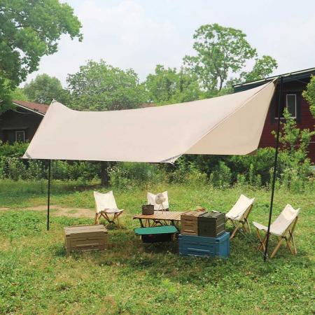 Hängematte Regenfliege Camping einfach aufzubauen inklusive Heringen mit großer Tragetasche
 