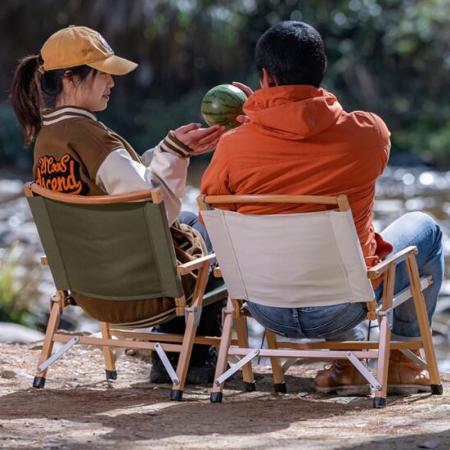 Amazon Hot Sales Outdoor-Möbel Holz Tragbarer Klapp-Campingstuhl Gartenstuhl im Freien 