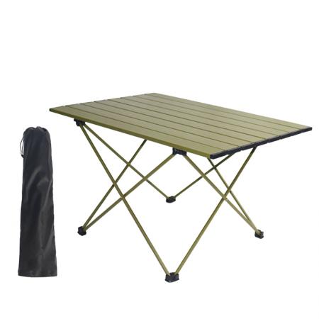Tragbarer Tisch, zusammenklappbar, Aluminium-Camp-Picknicktisch, zusammenklappbar mit einer Tasche für Outdoor, Wandern, Rucksackreisen 
