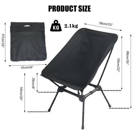 Zusammenklappbarer ultraleichter Wanderstuhl Höhenverstellbarer Stuhl für Outdoor Camp Travel OEM ODM 